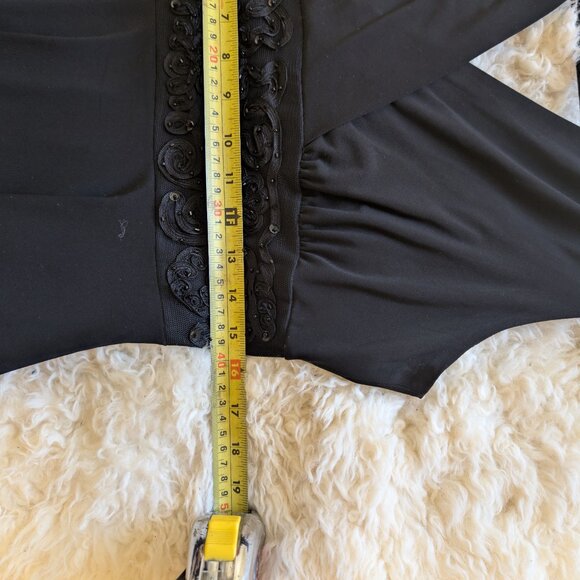 Cleo Petites Holiday Party Dress | Size 12P, V-Neck, Empire Waist, Midi, Swing - Picture 7 of 9